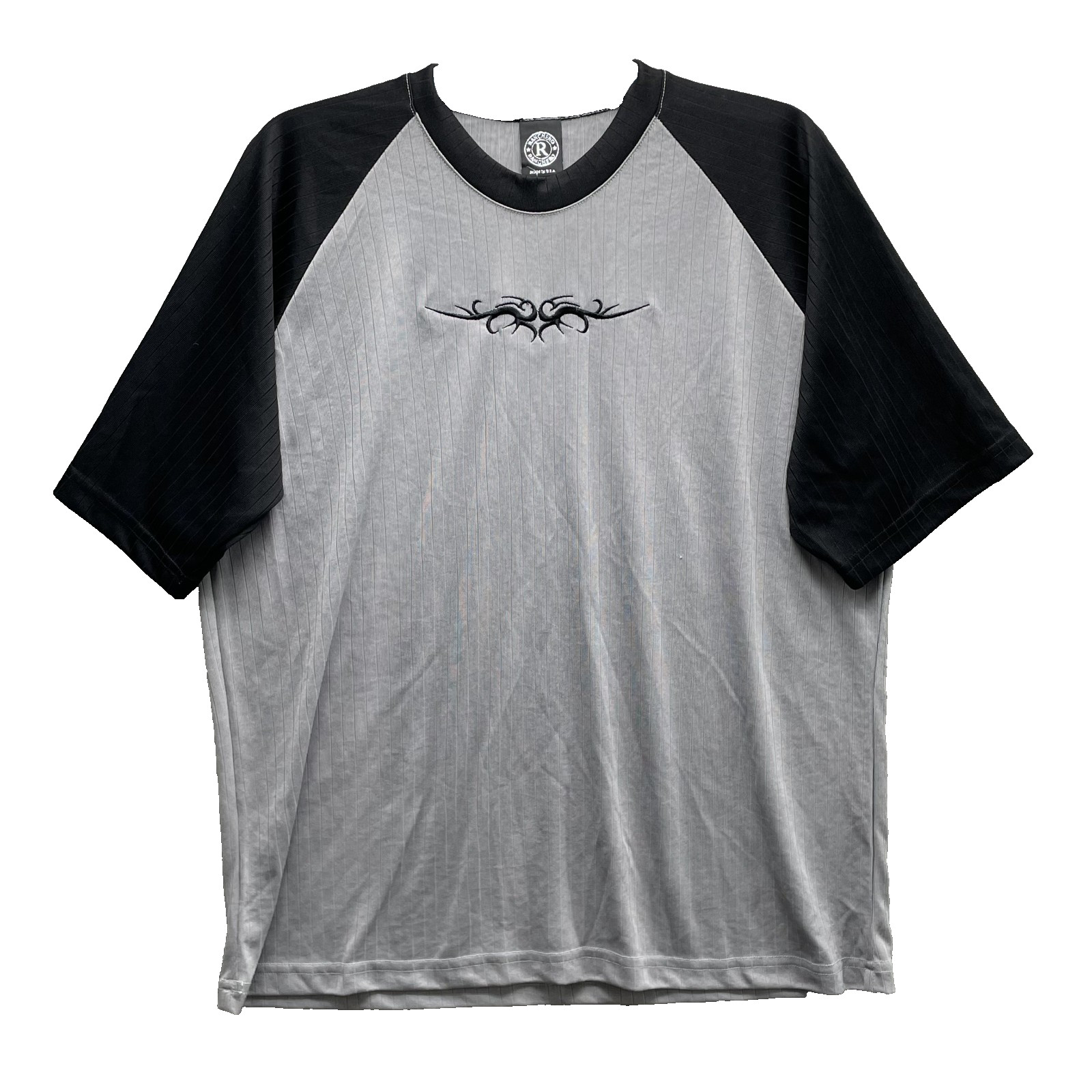 VTG Old Stock Ranchero Raglan Tee Large Grunge Tribal Biker Y2k Streetwear Rock