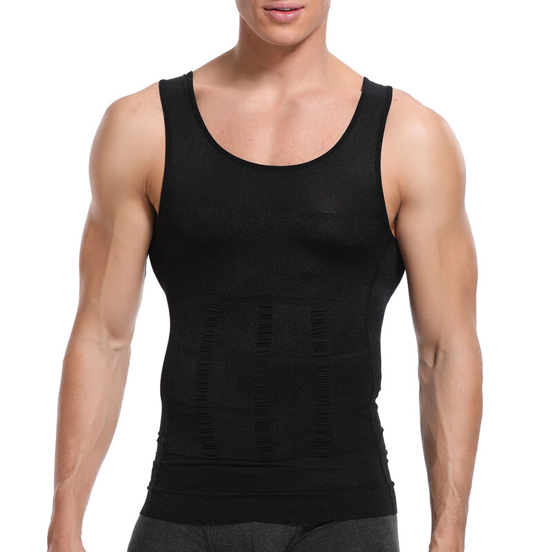 Men Slimmer Body Shaper Vest Abs Abdomen Compression Shirt Workout Tank Tops US