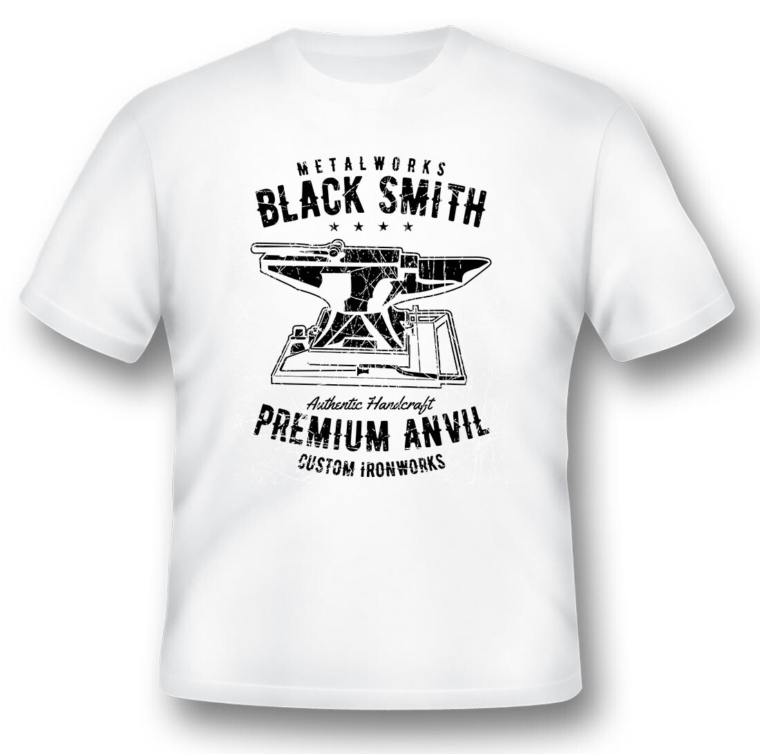 Blacksmith premium anvil Tee shirt black or white