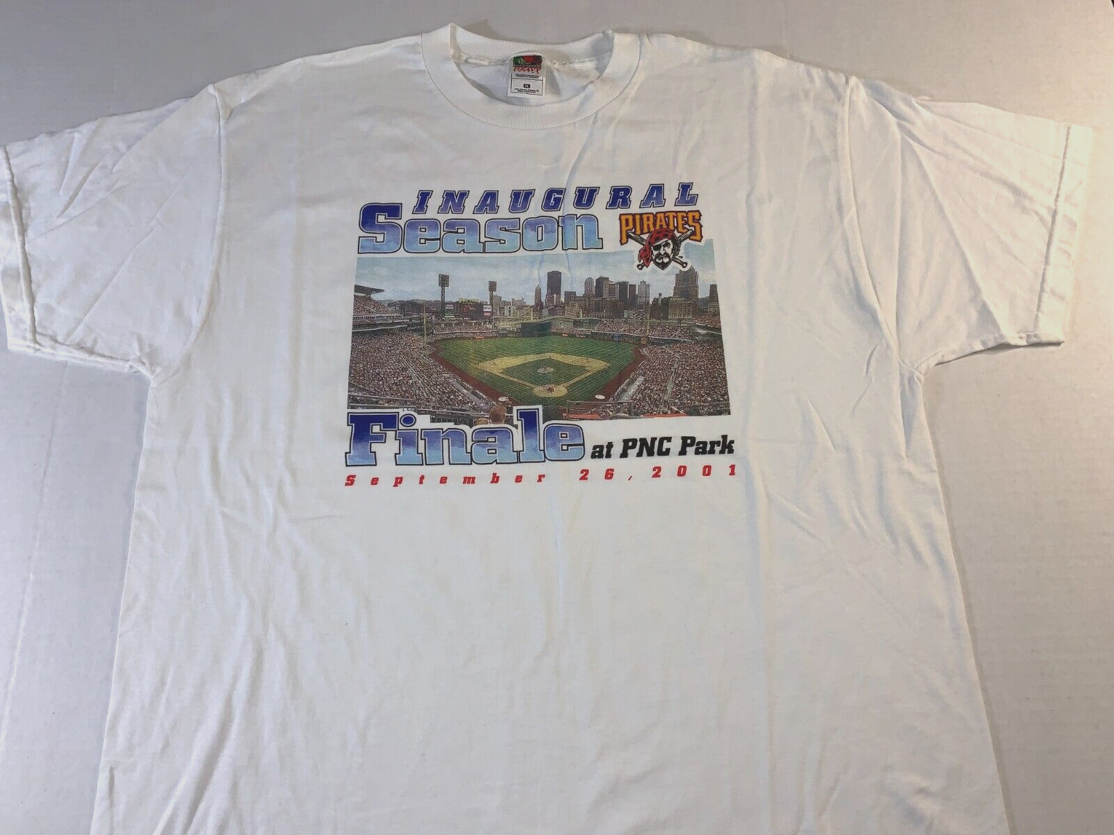 Rare Vintage 2001 Pittsburgh Pirates PNC Park Season Finale 1sts T-Shirt New! XL