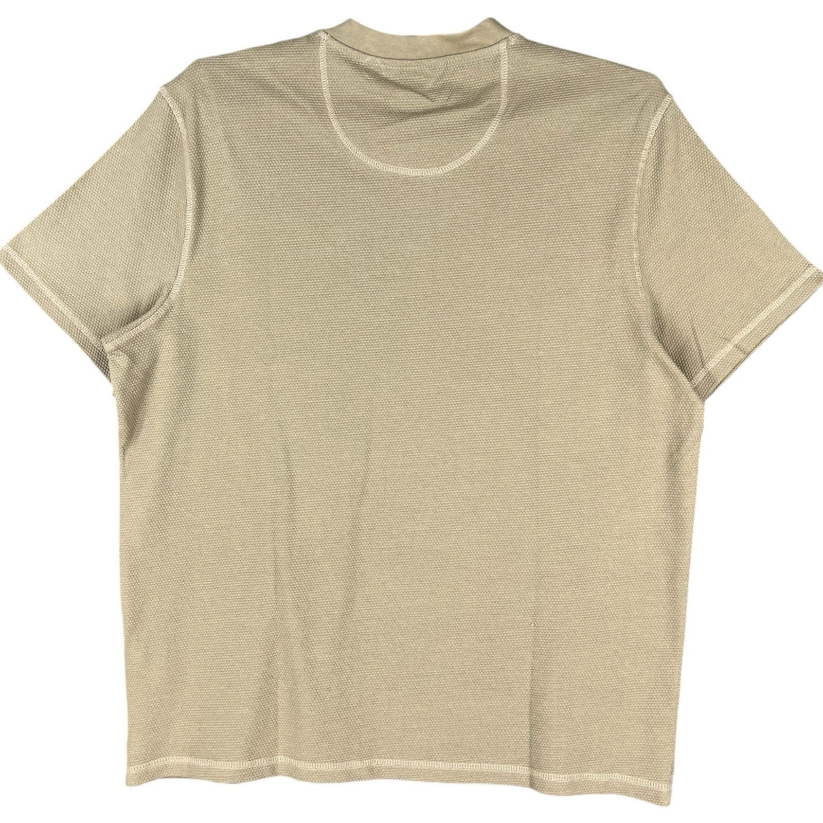 NWT Ben Sherman Men’s Pullover Embroidered Logo Short Sleeve Sand Henley Size XL
