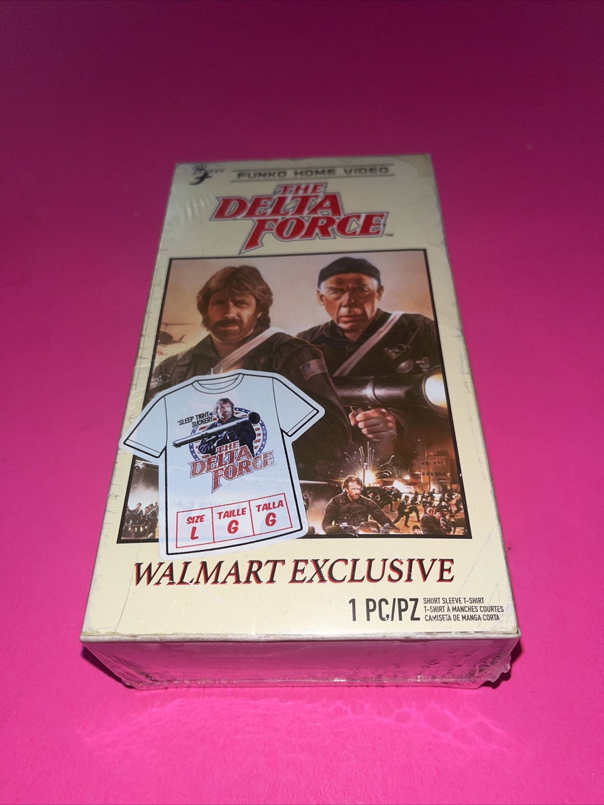 The Delta Force T Shirt Sleep Tight Sucker Tee Chuck Norris Size L White, New