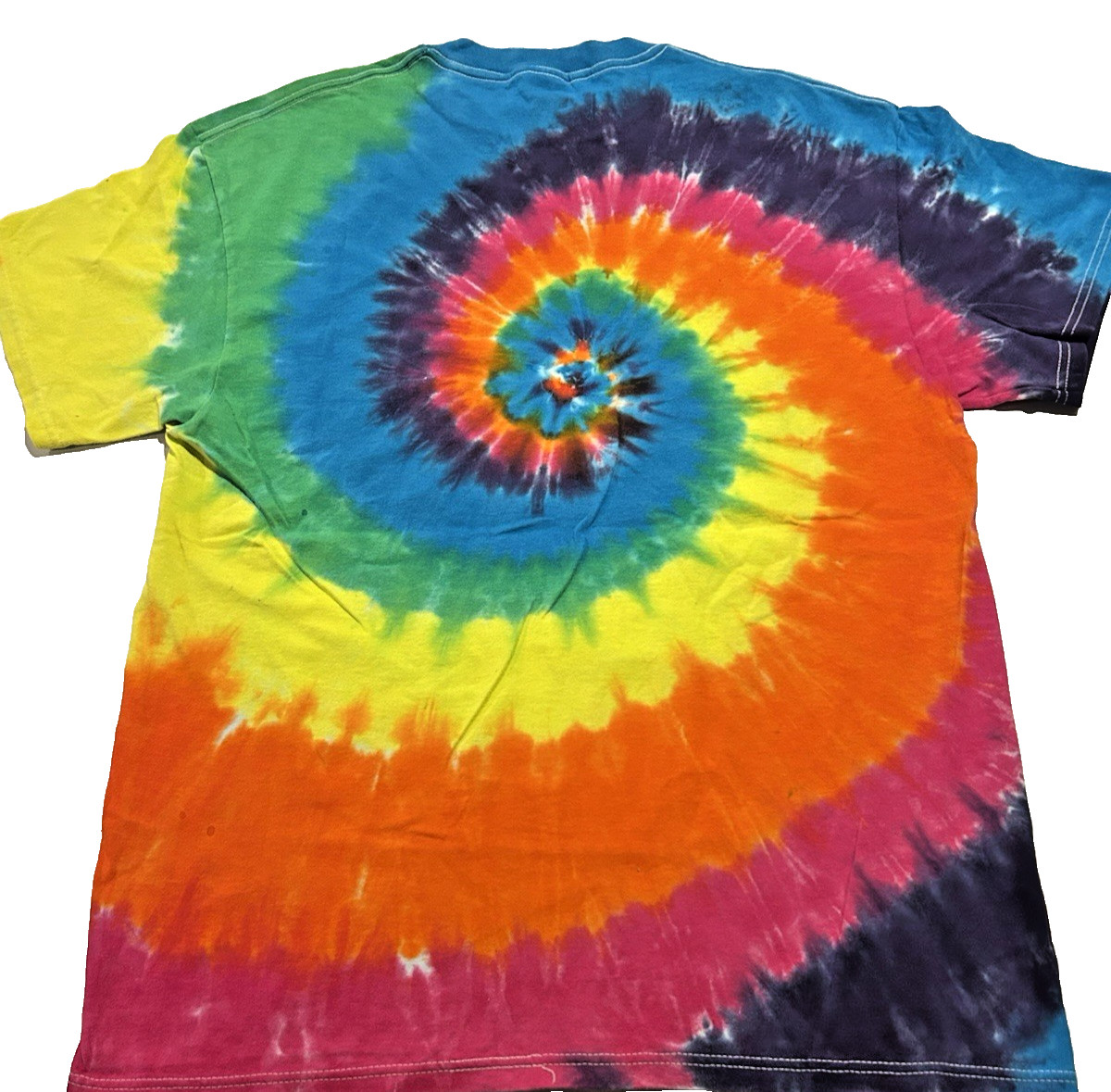 Liquid Blue Freedom Multi color Tie Dye T-Shirt Size Large Made In USA New