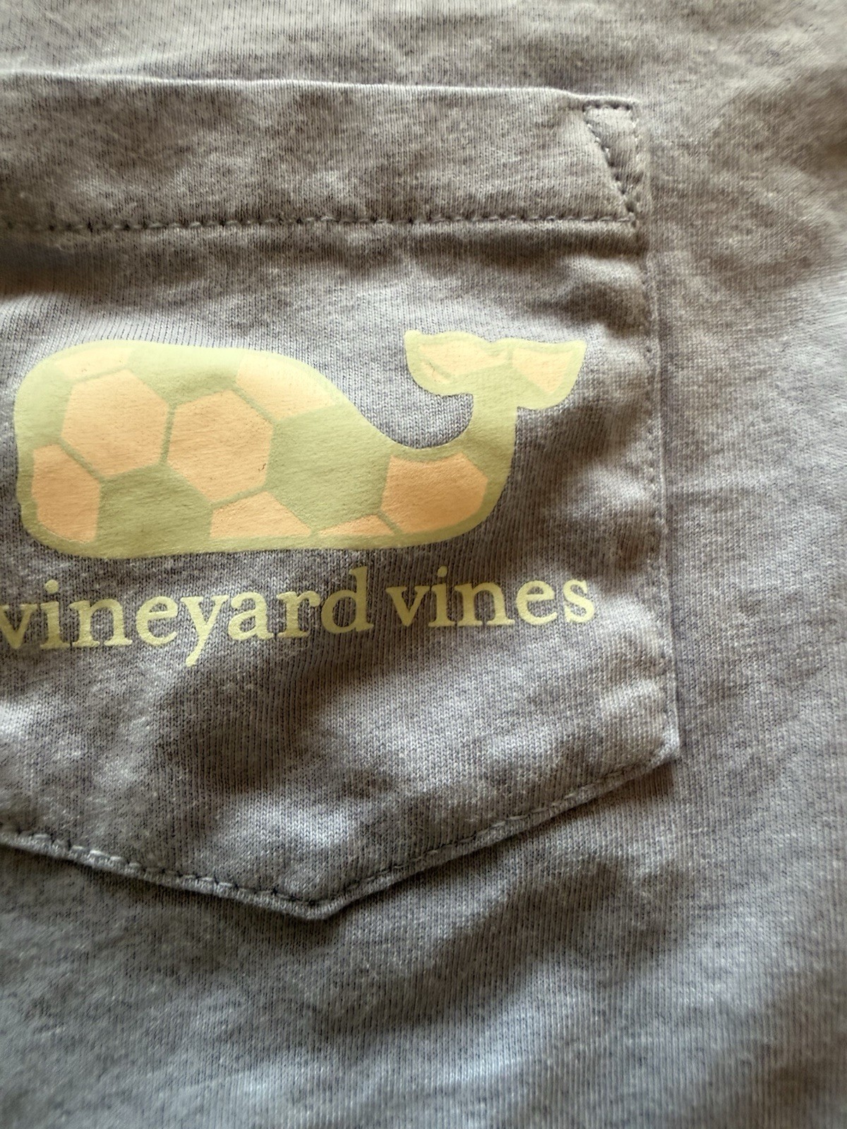 Vineyard Vines Men’s Whale Logo Pocket Tee Long Sleeve Crew Neck Blue XL