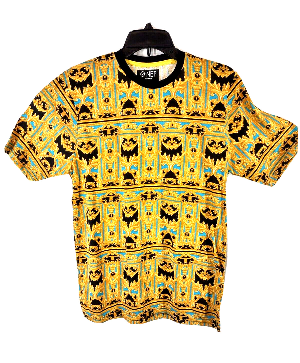 Graphic Print Shirt Spandex Blend Mens Size Large ( L ) G-Net Short Sleeve New