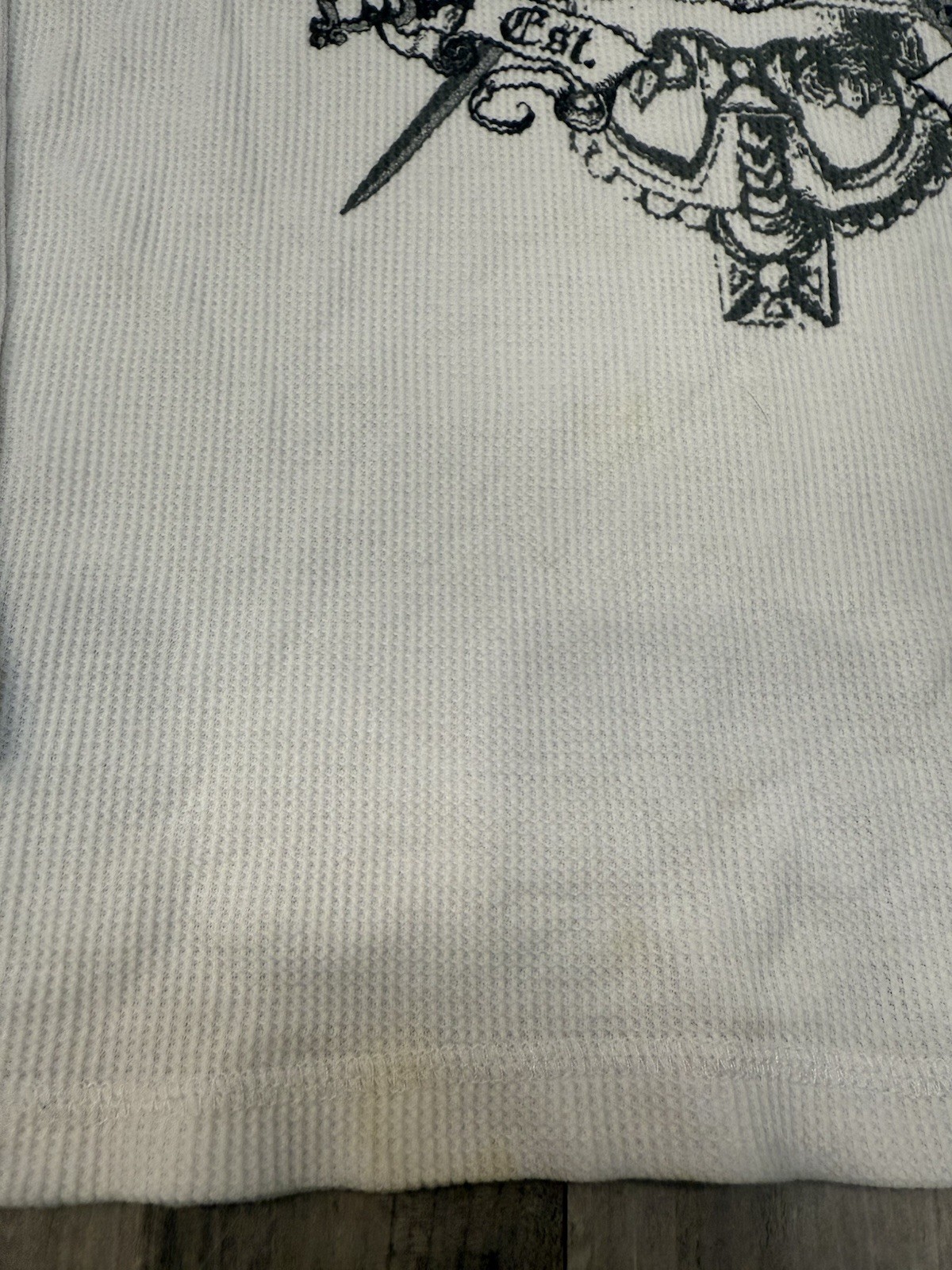Avirex Shirt Large 00s Y2k Skull Skeleton Tribal Long Sleeve Tee White And Black
