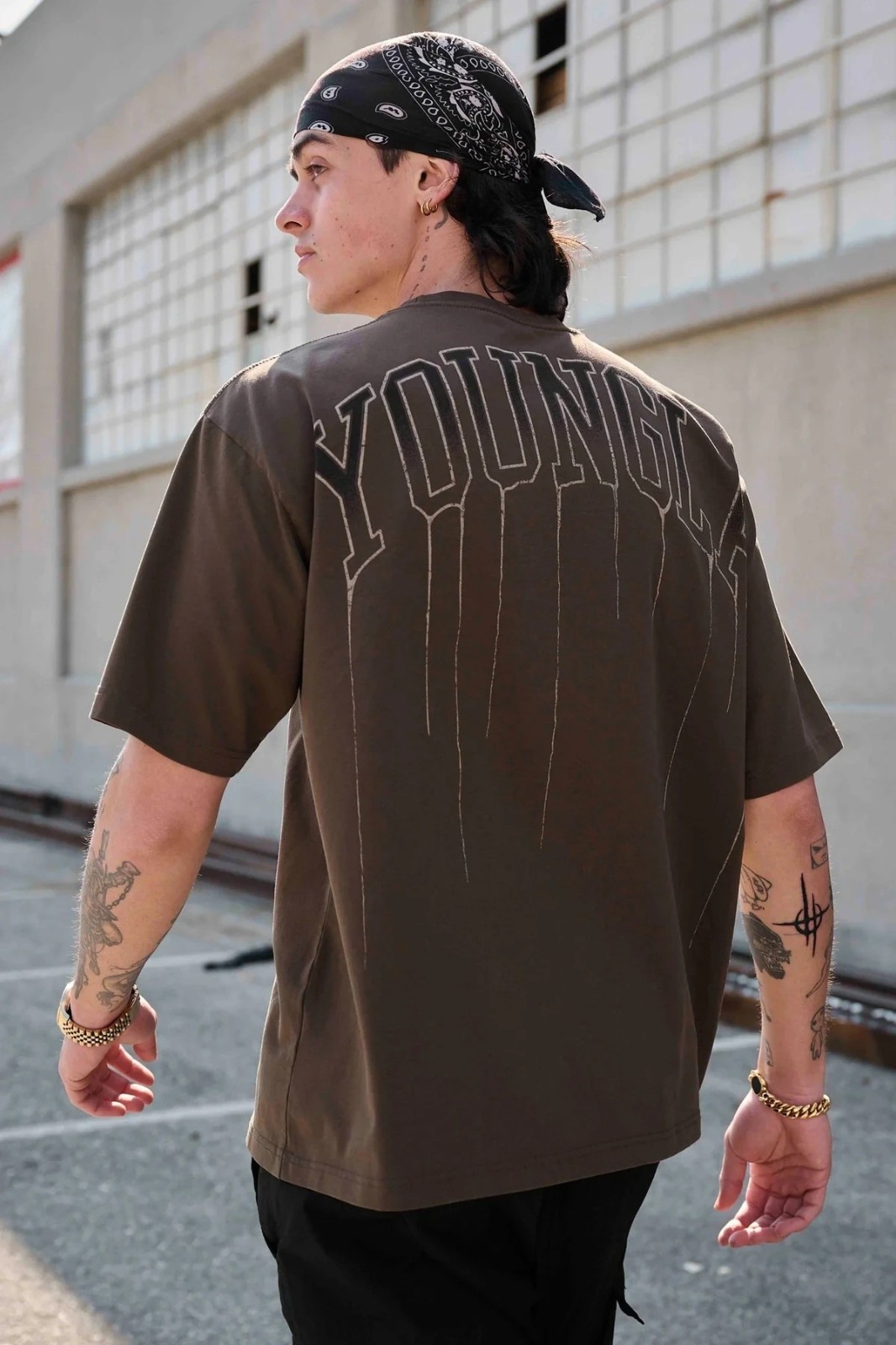 Printed Oversized Stylish Short Sleeved Cotton T-shirt Men & Women Gym Training