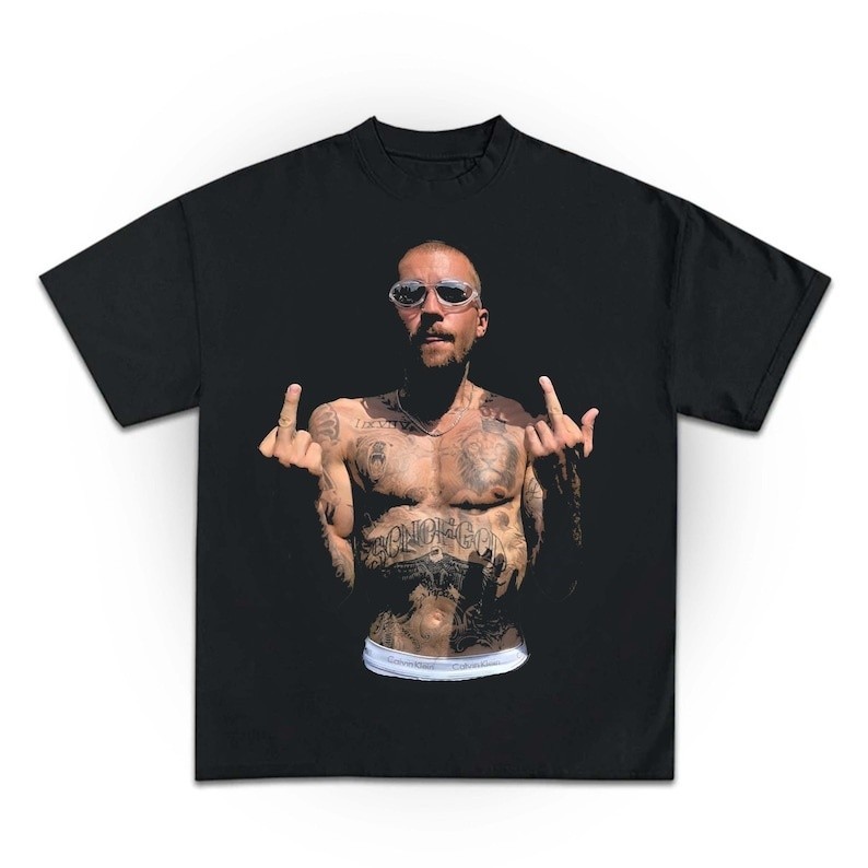 Justin Bieber SWAG T-Shirt Album Launch Exclusive, Middle Finger Fan Tee