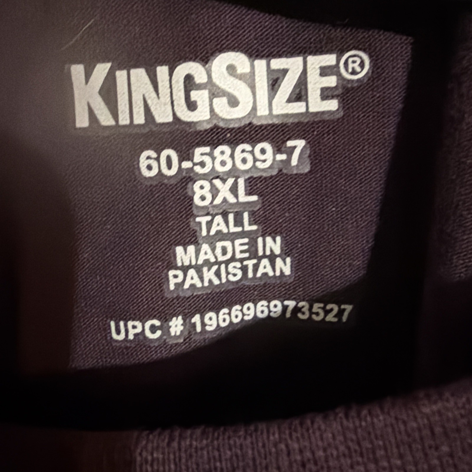 NWT KingSize Men’s 8xl Tall Solid Plum Purple Crew Neck T-Shirt New With Tags