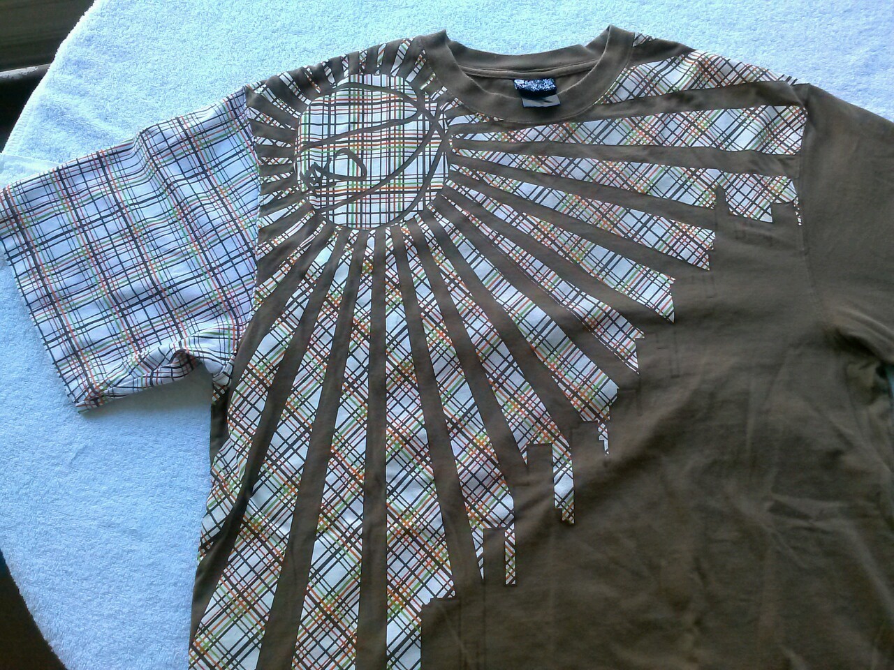 K1X Tshirt Check It To Wreck It Size XL Tee Brown & Plaid Mens
