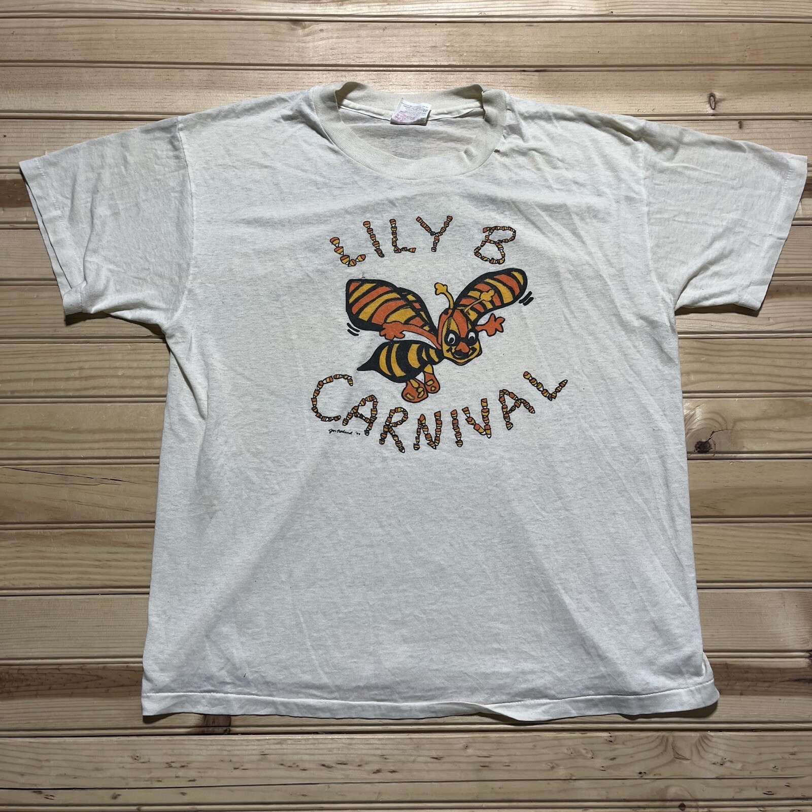 Vintage 1995 Lily B Carnival Art Honeybee Shirt Men’s Size Large Microworks Tech