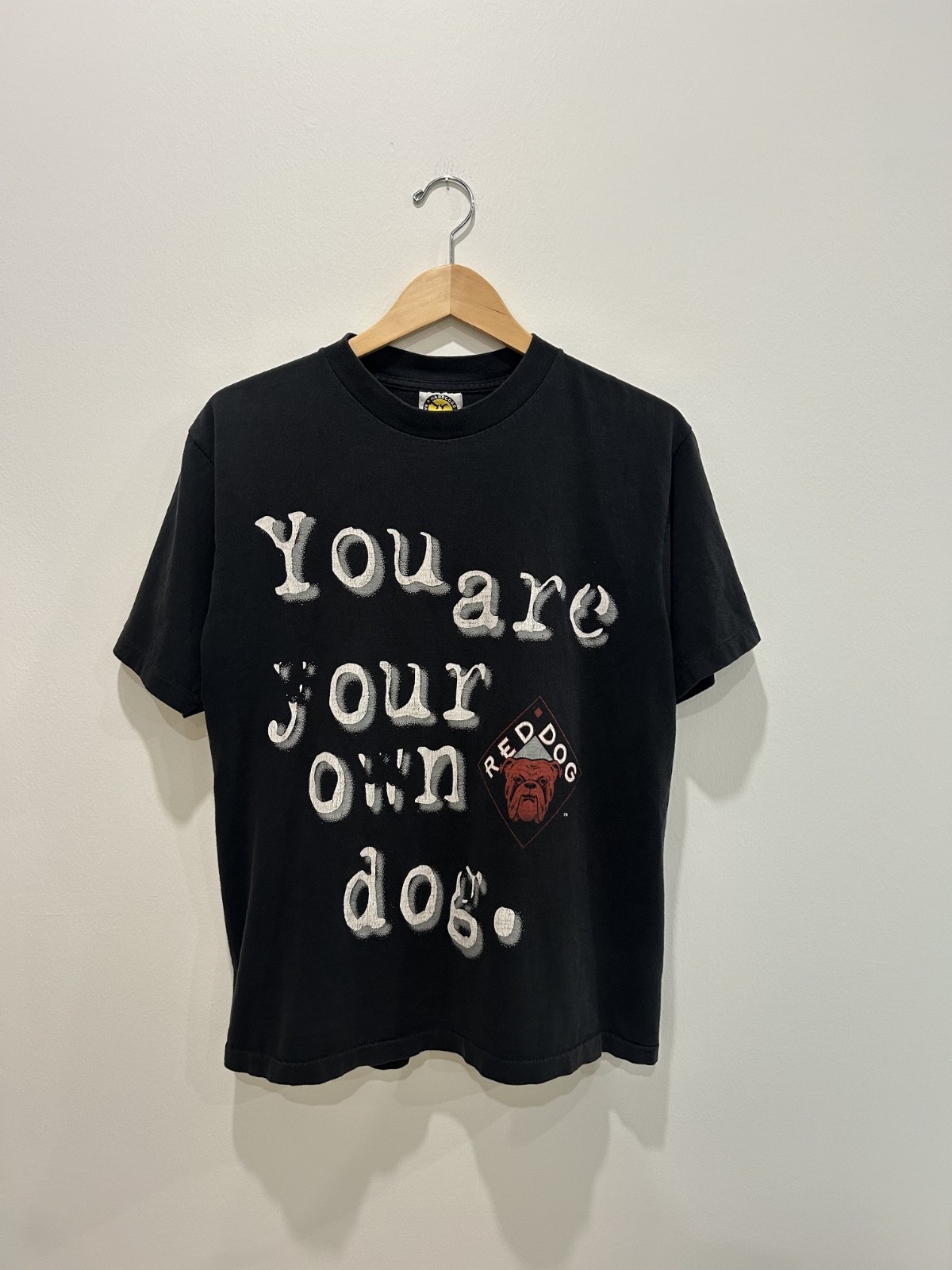 Vintage 90s Red Dog Beer “You Are Your Own Dog” Graphic T Shirt Made USA Large B