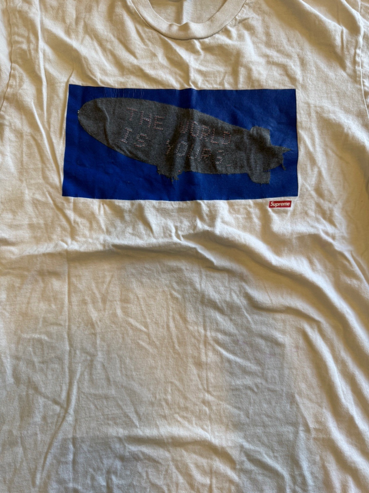 Supreme Scarface Blimp Tee The World Is Yours Shirt Men’s Large Made In USA