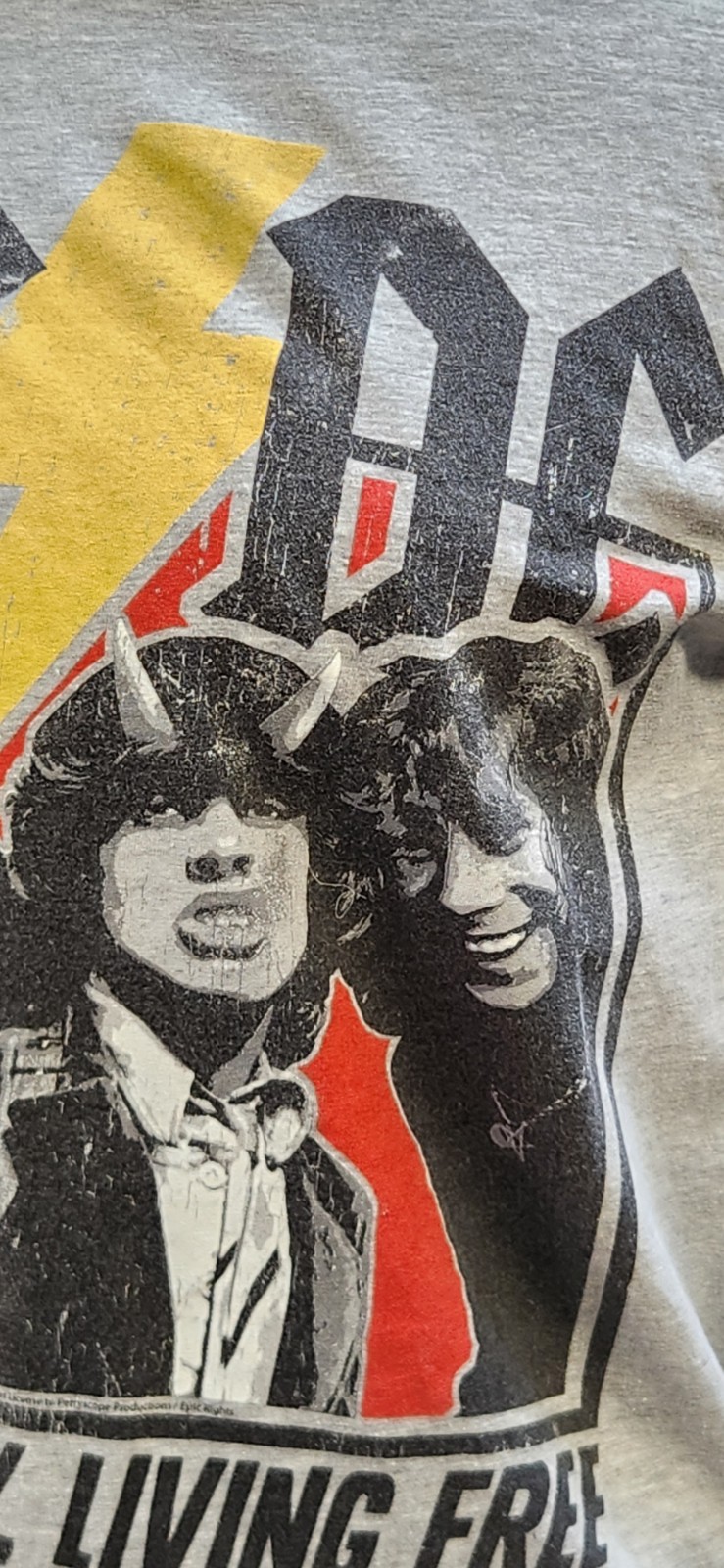 AC/DC “Living Easy, Living Free” Graphic Band T-Shirt – Size Small