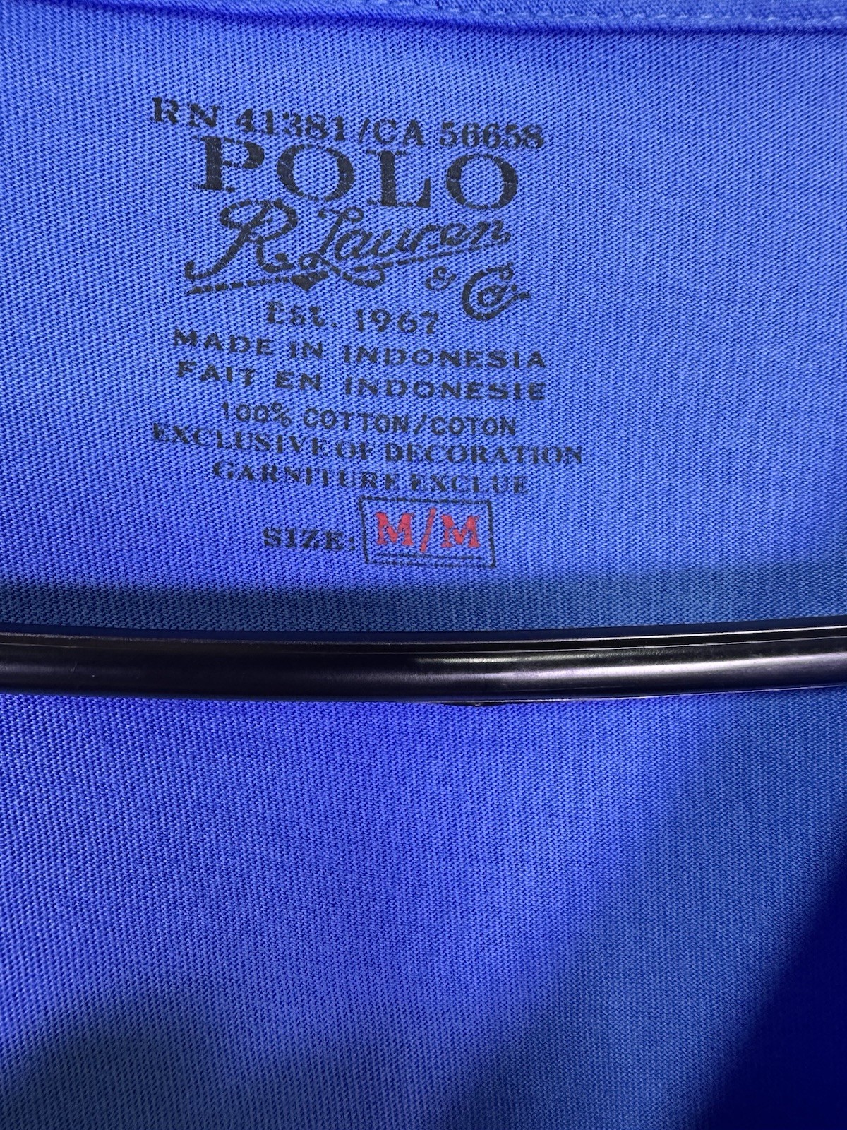 Polo Ralph Lauren Shirt Medium Blue Yellow Pony Crew Neck T Shirt Preppy Casual