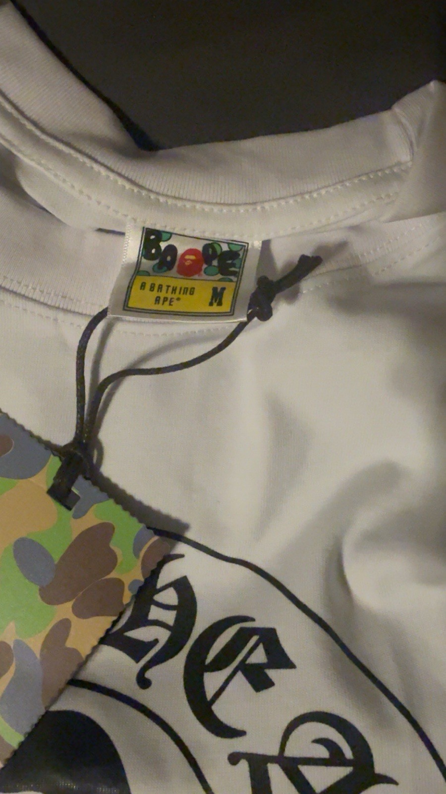 A Bathing Ape BAPE x Chrome Hearts Men’s White Baby Milo Graphic T-Shirt M