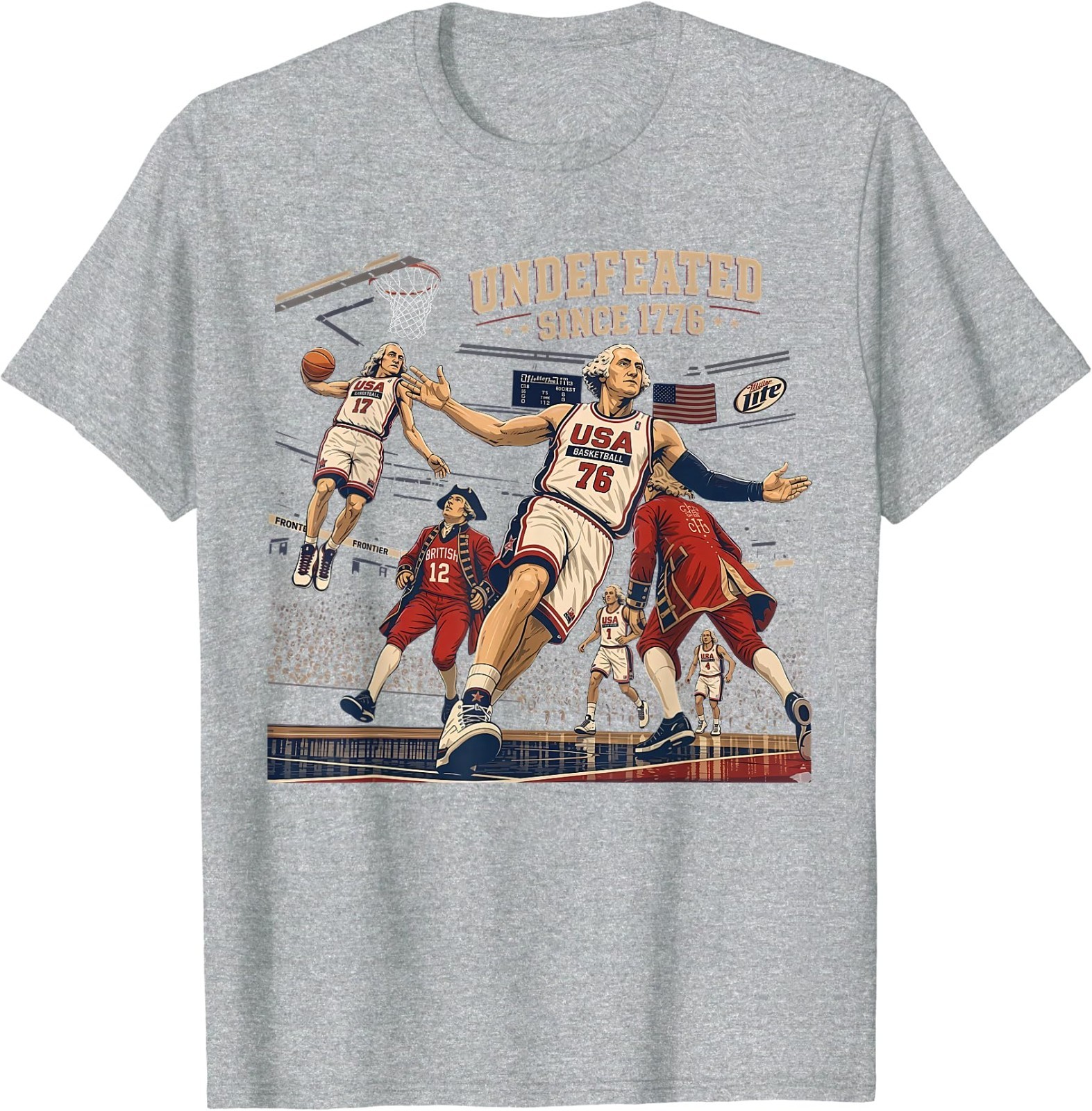 Undefeated Since 1776 America 4th of July Independence Day T-Shirt