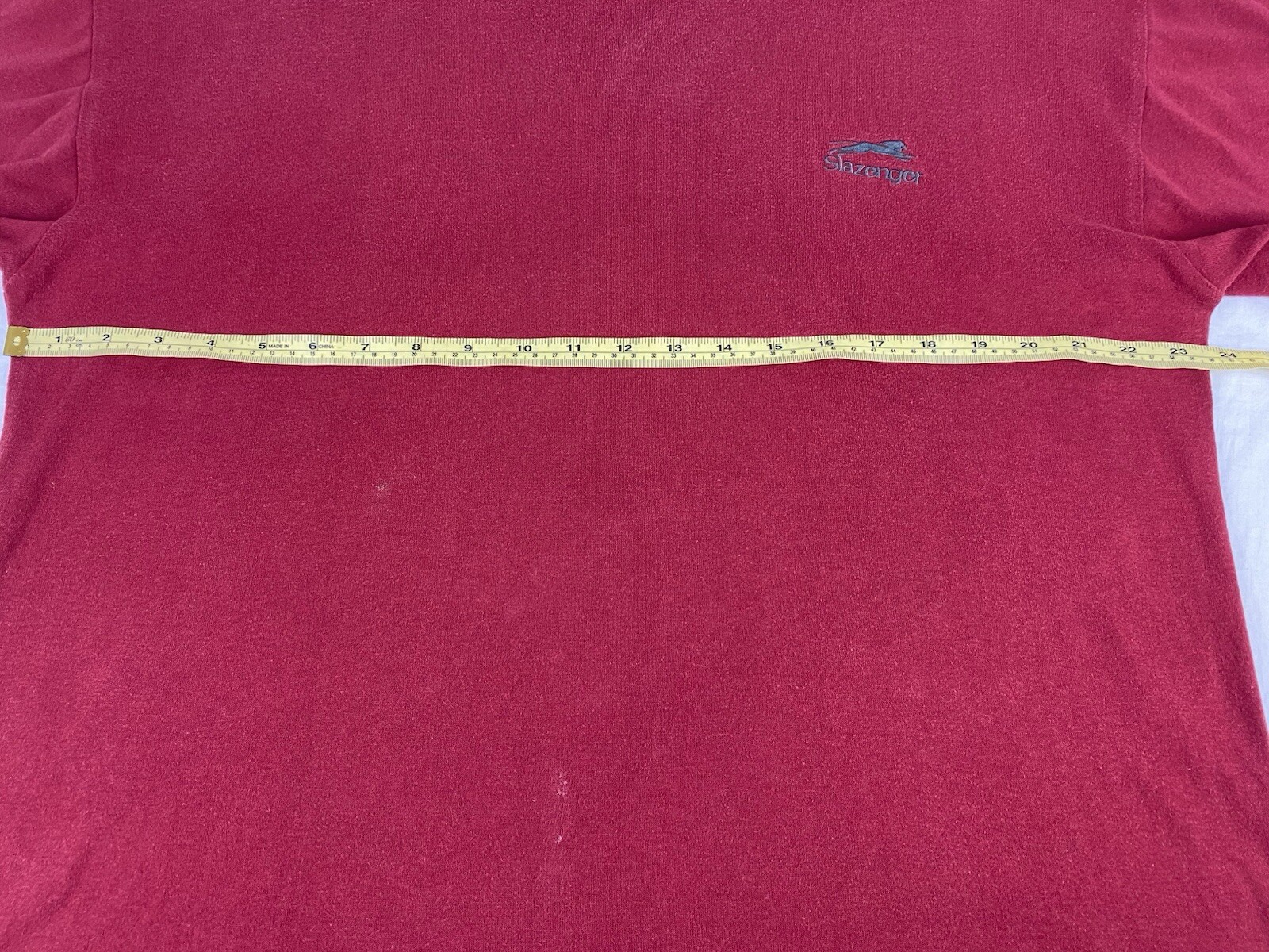 Vintage Slazenger T Shirt Mens XL Maroon Y2K 2000s Logo Casual Sports Outdoors
