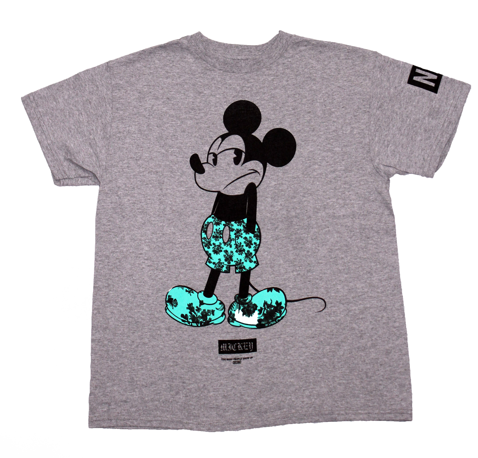 Mickey Mouse New Adult T-Shirt -Shrugging Neff Turquoise Outfit