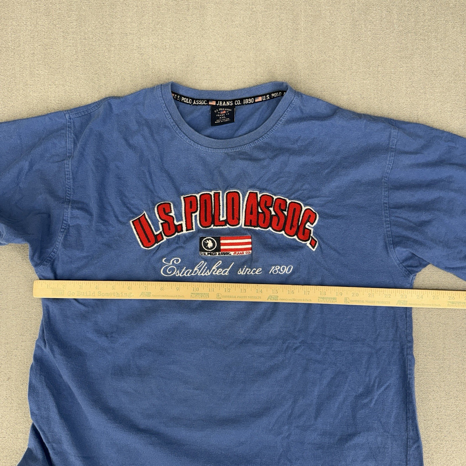 Y2K US Polo Association Jeans Company Shirt Mens XXL Embroidered Logo 2-Sided