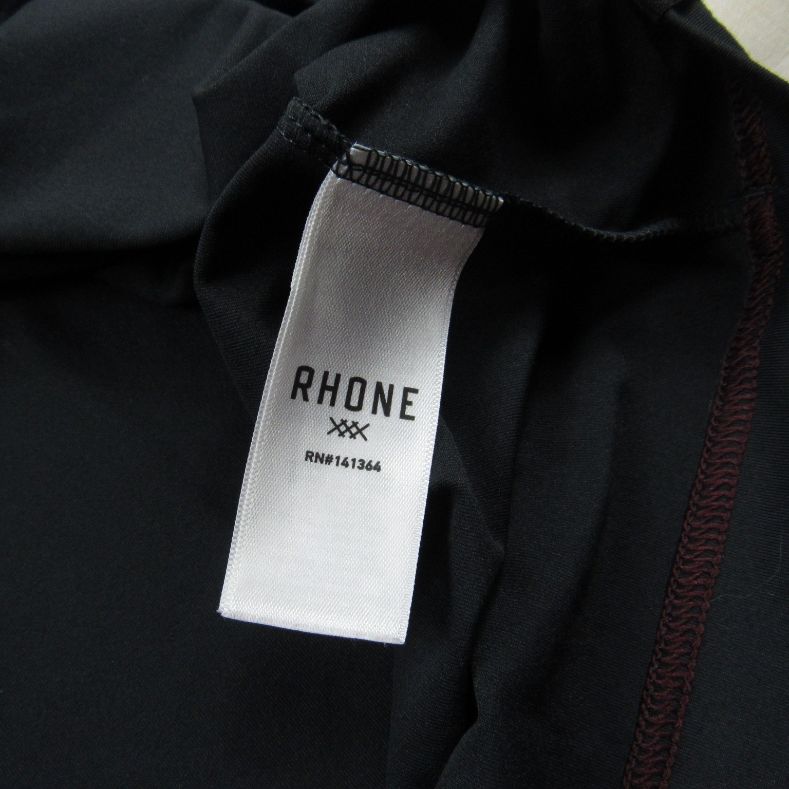 Rhone Shirt Mens Large Black Essentials Tech Performance Stretch Gym Training