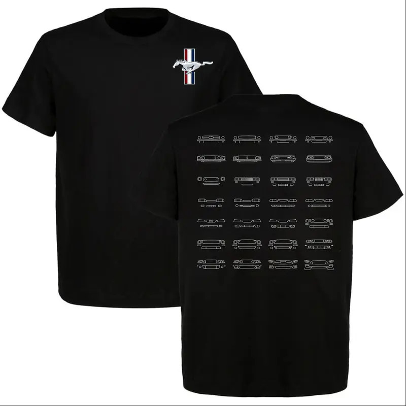 Ford Mustang All Years Evolution T-Shirt, Classic Muscle Car Tee, Great for Car