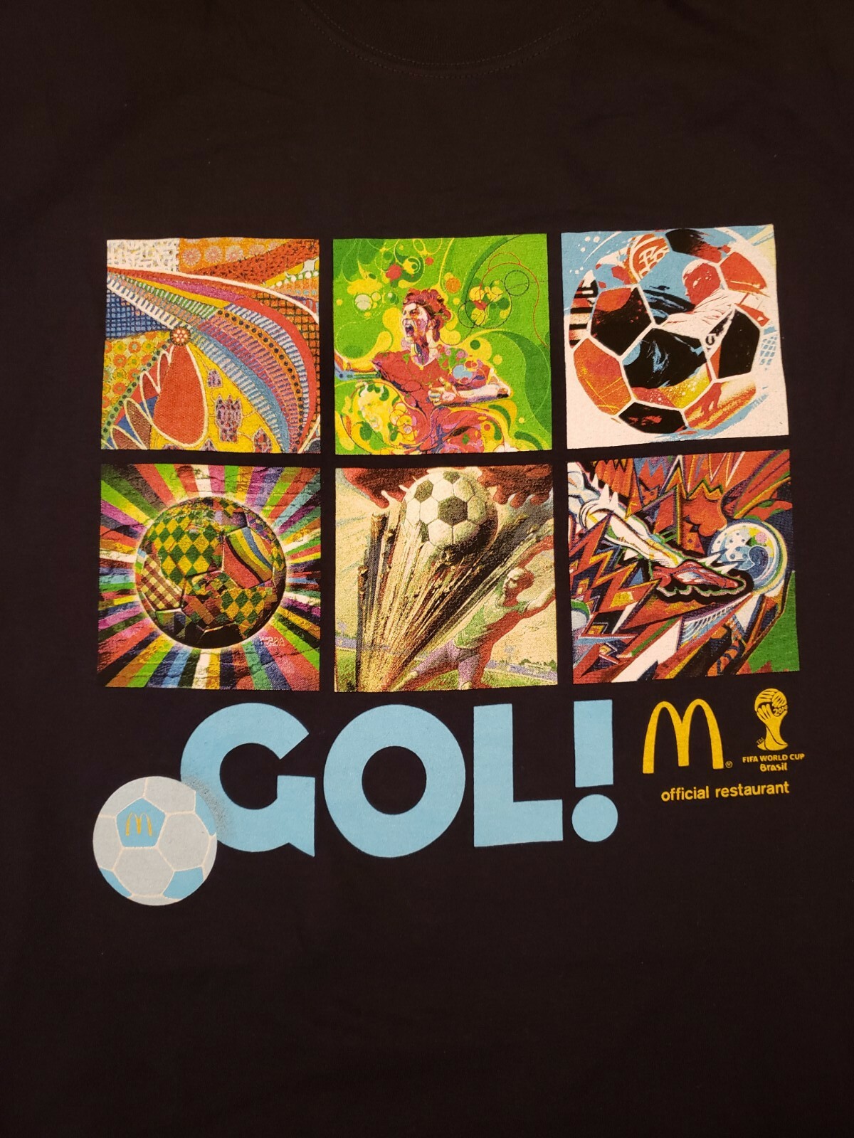 Vintage FIFA World Cup Soccer T Shirt 2014 Brazil World Cup McDonalds Sz XL NEW
