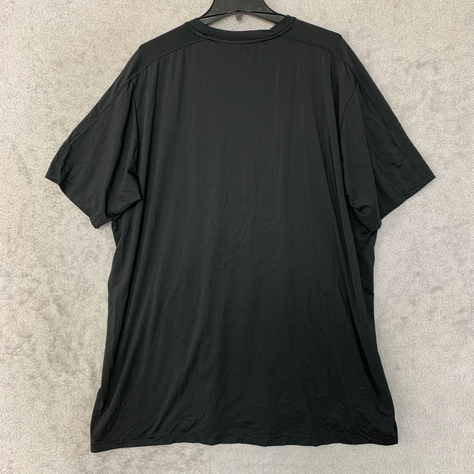 Adidas Men’s 2XL Black T-Shirt Regular Fit Logo Polyester Spandex Blend