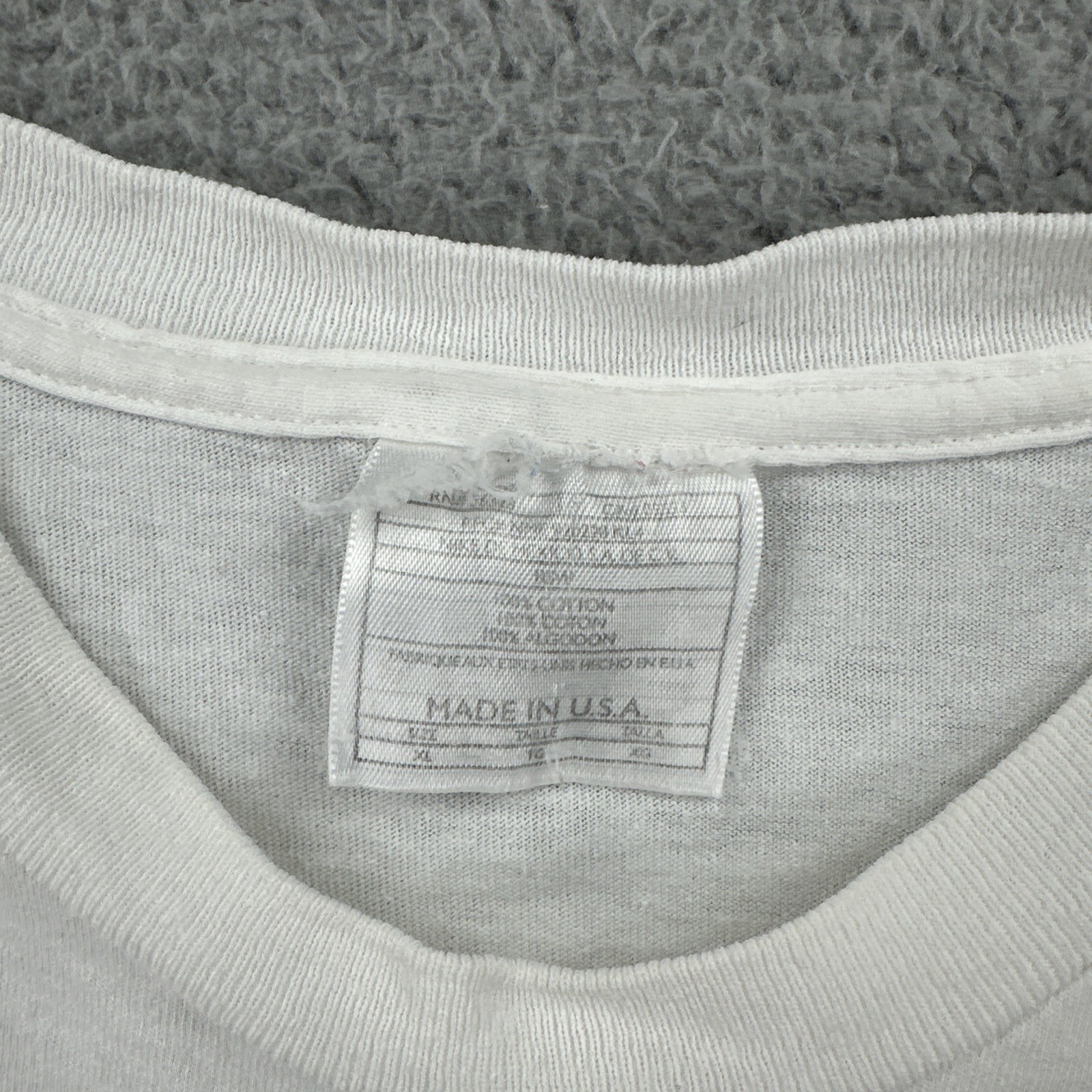 Vintage Gem Rock 1993 White XL T Shirt Made In USA New York The Big Apple 90s