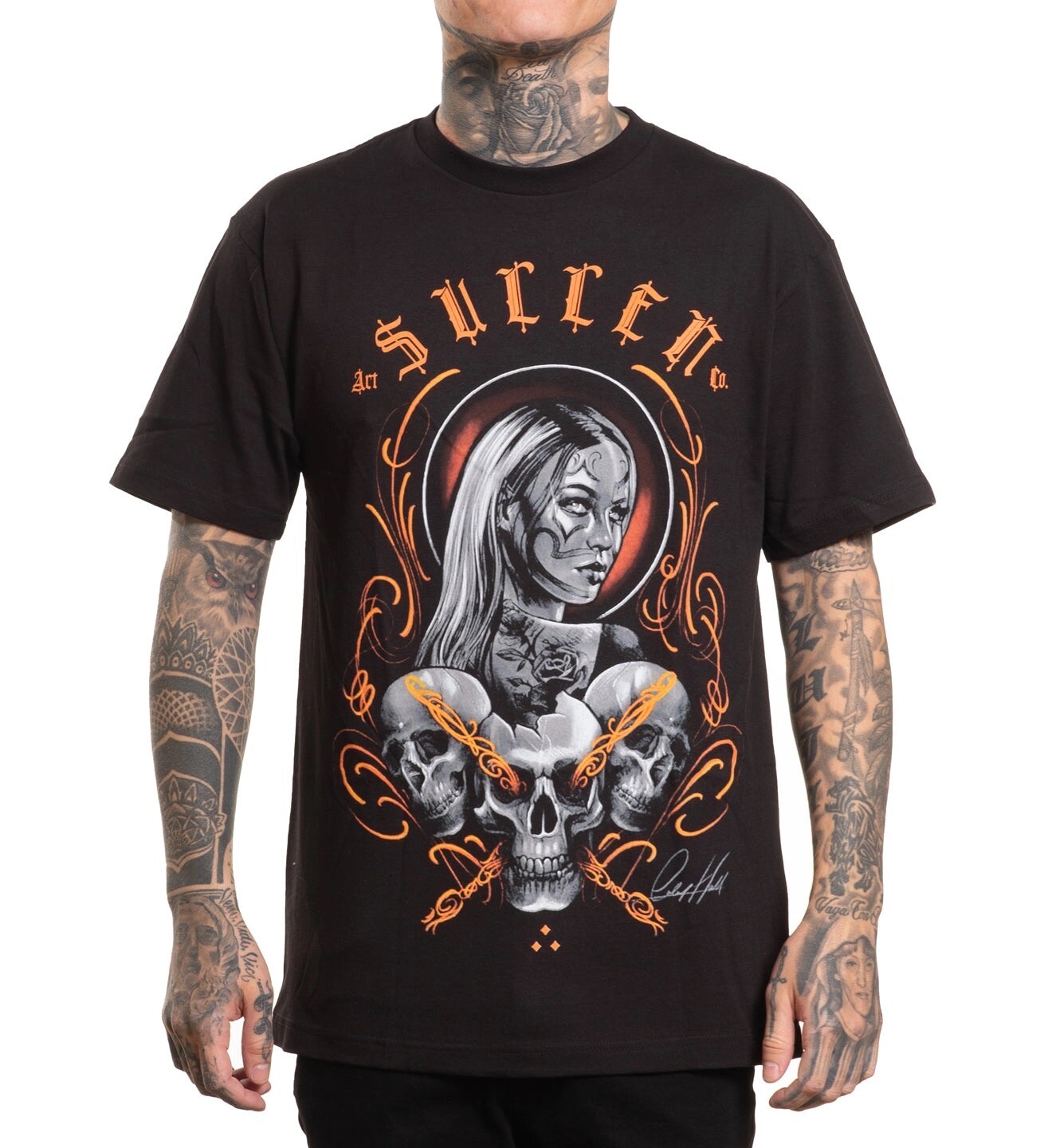SULLEN CLOTHING COBY CLOWN TATTED GIRL ART STANDARD T-SHIRT