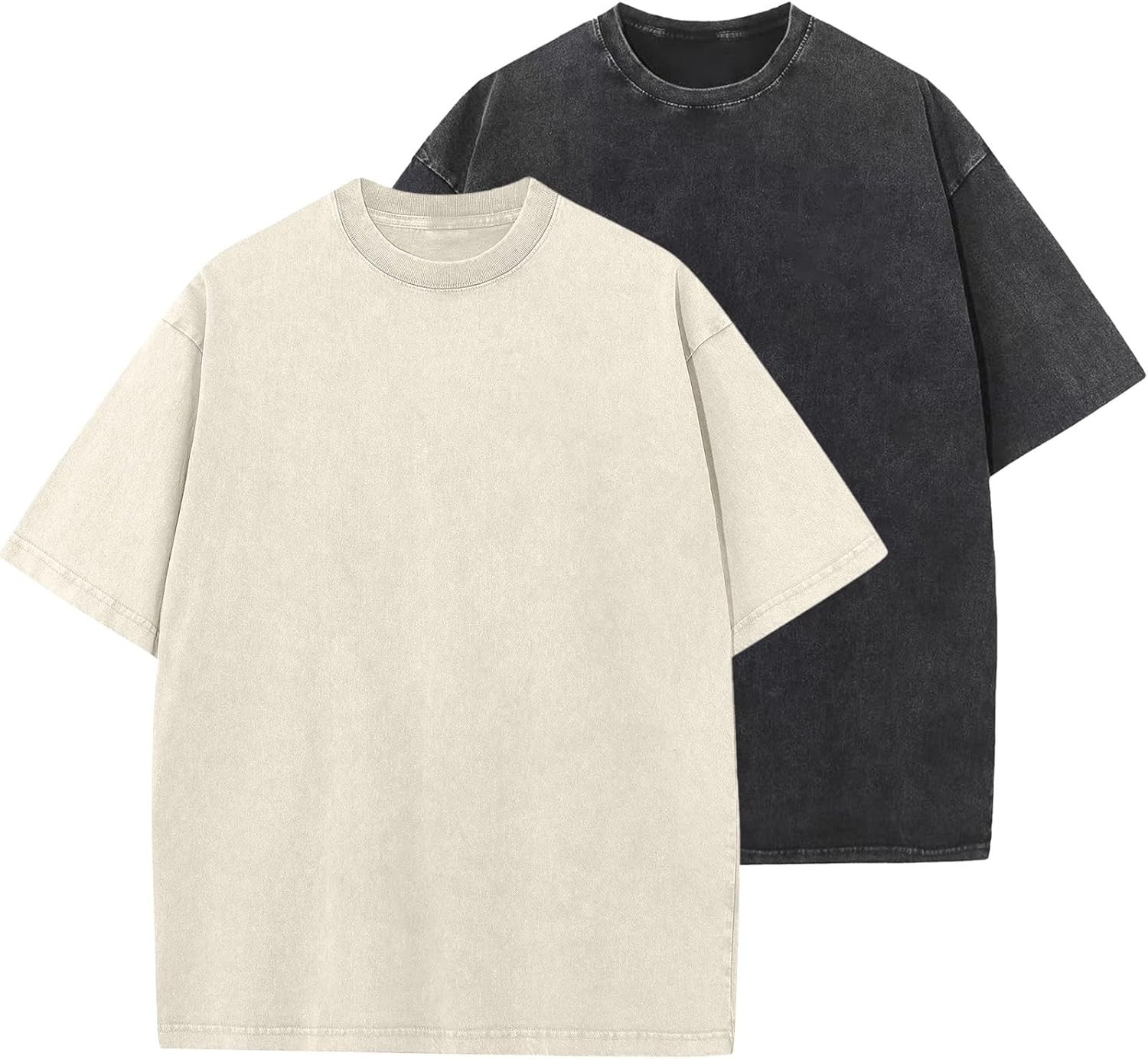 Men’s Oversized Vintage Acid Wash T-Shirt 100% Cotton Loose Fit Streetwear Tee