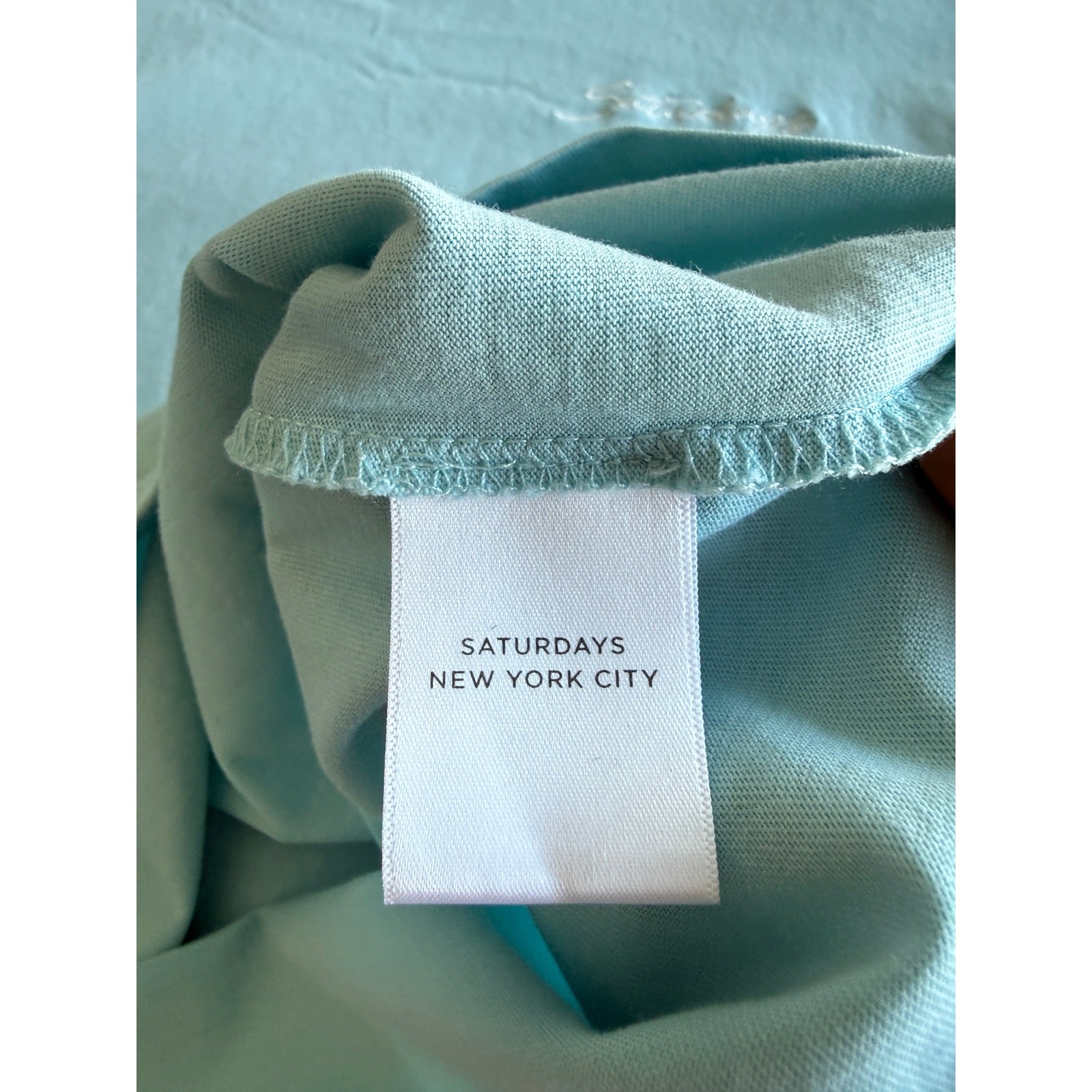 Saturdays New York City Light Blue Long Sleeve T-Shirt Size L