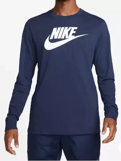 Nike Men’s Premium Club Swoosh Logo Long Sleeve Muscle Tee T Shirt New With Tags
