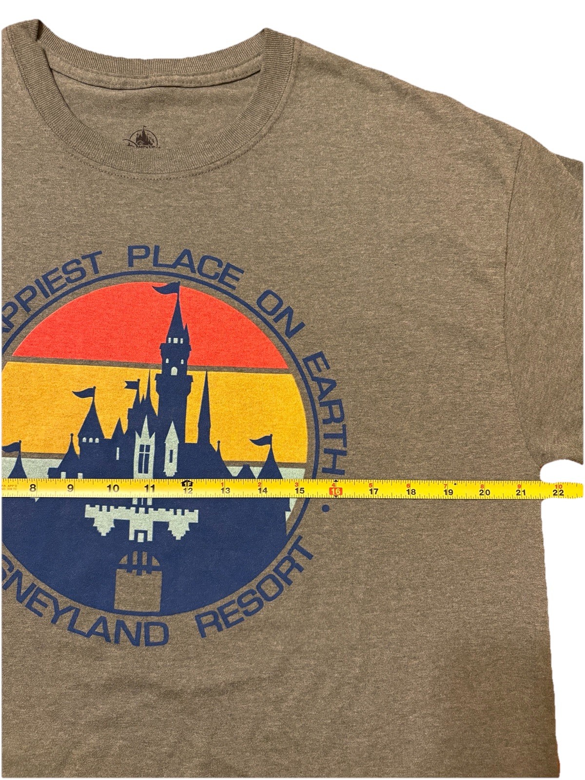 Disney T-shirt Large Disneyland Resort Graphic Happiest Place On Earth Sage Grn