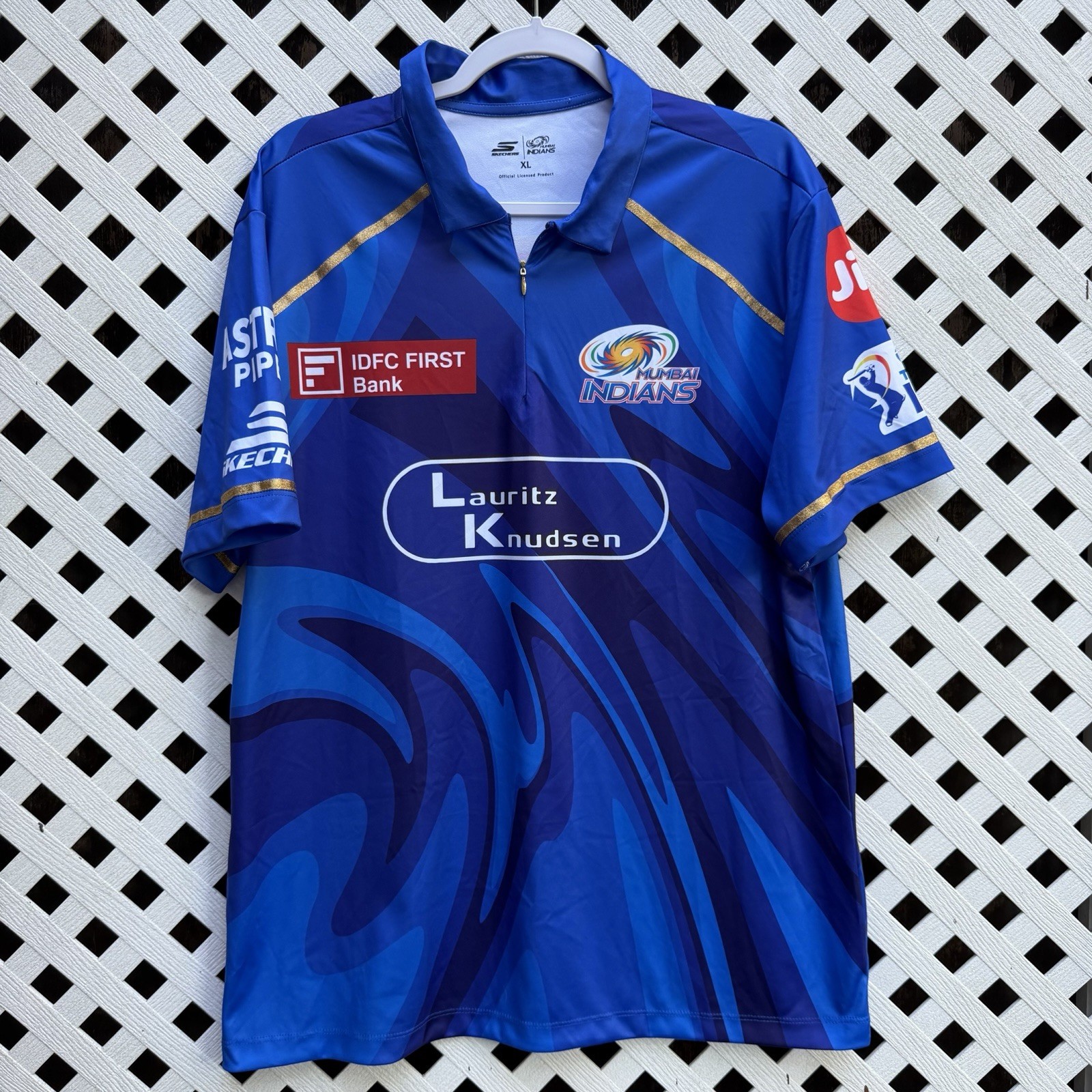 IPL Mumbai Indians 2025 Jersey Shirt Extra Large Cricket T20 Blue Sketchers