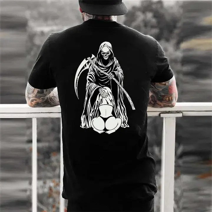 Hiding In The Reaper Crotch Printed Men’s T-shirt