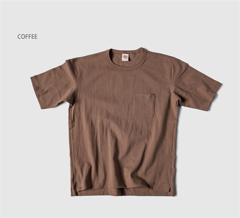 NON STOCK Men’s T-Shirts Short Sleeve Crew Neck Tee Shirt Heavyweight Cotton