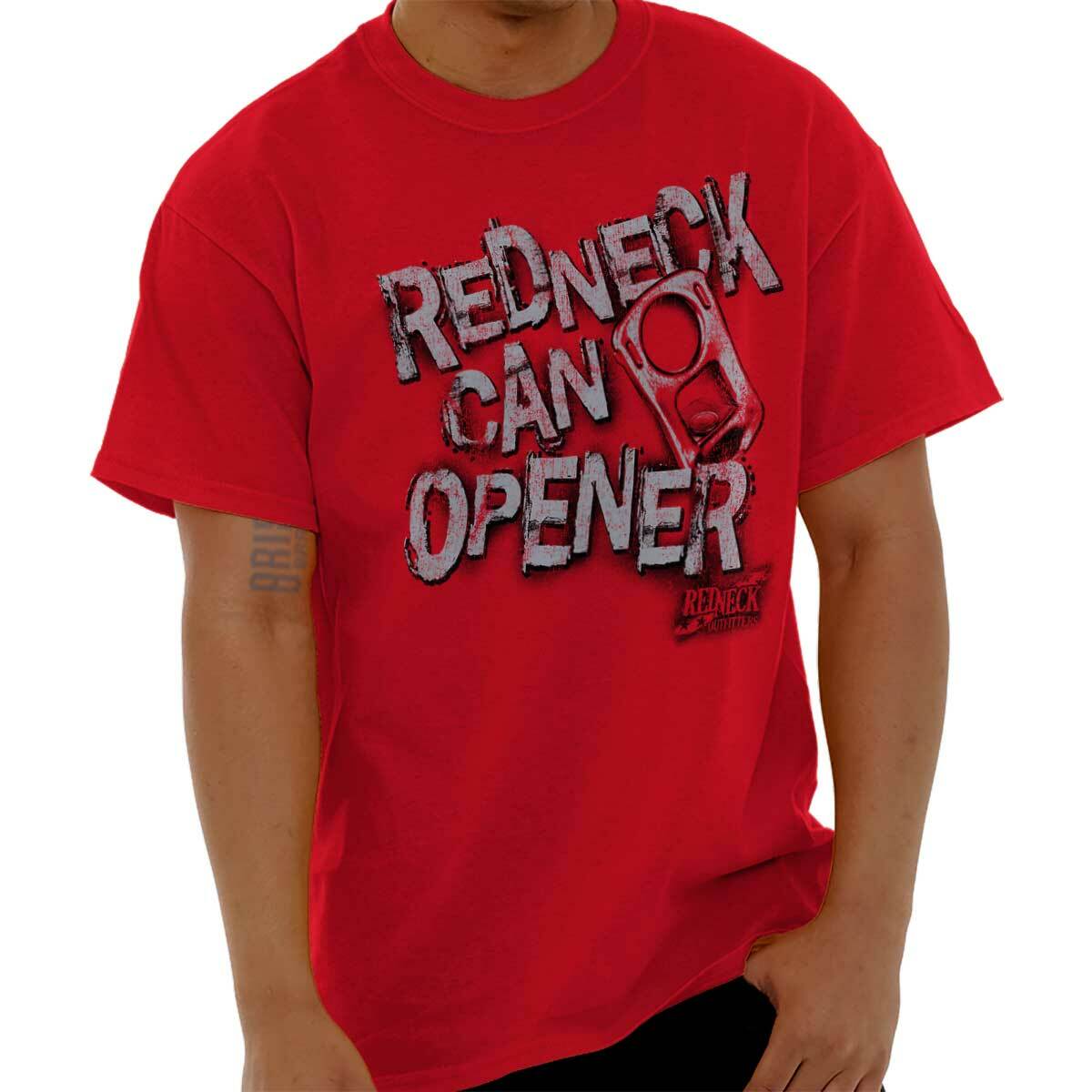 Redneck Funny Drinking Beer Drunk Country Mens Casual Crewneck T Shirts Tees