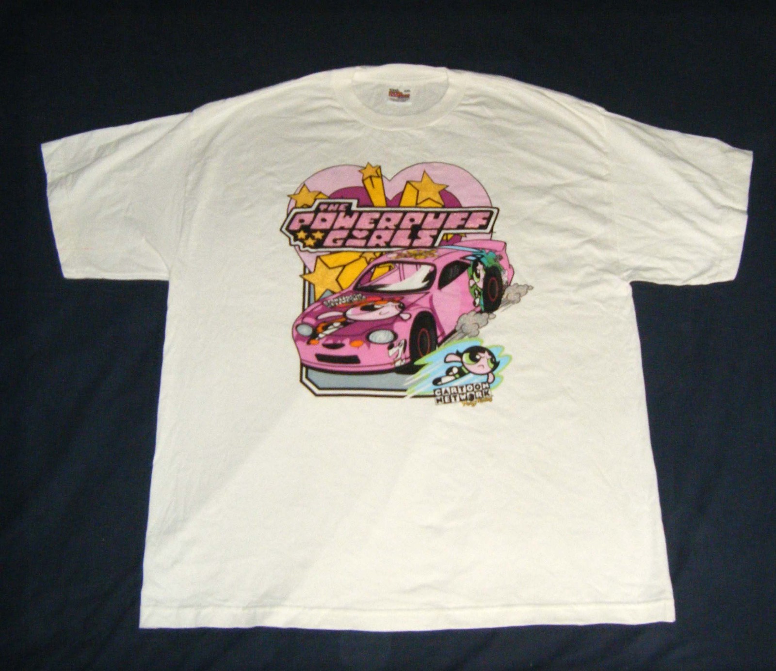 XXL MINT VINTAGE 1999 POWERPUFF GIRLS WACKY RACING CARTOON NETWORK SHIRT NASCAR