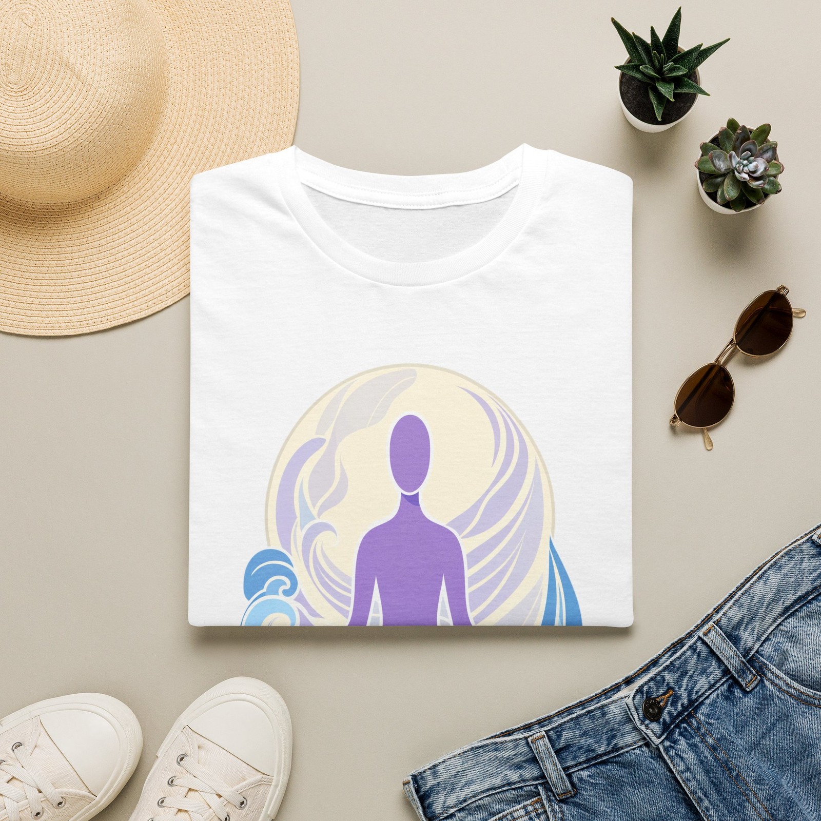 T-Shirt Zen Flow Logo Calm Aesthetic Unisex Made in USA