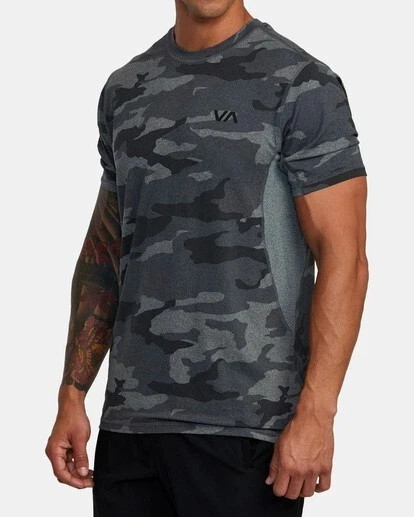 RVCA Sport Vent Performance Athletic Camo Crew Neck T-Shirt Sz M