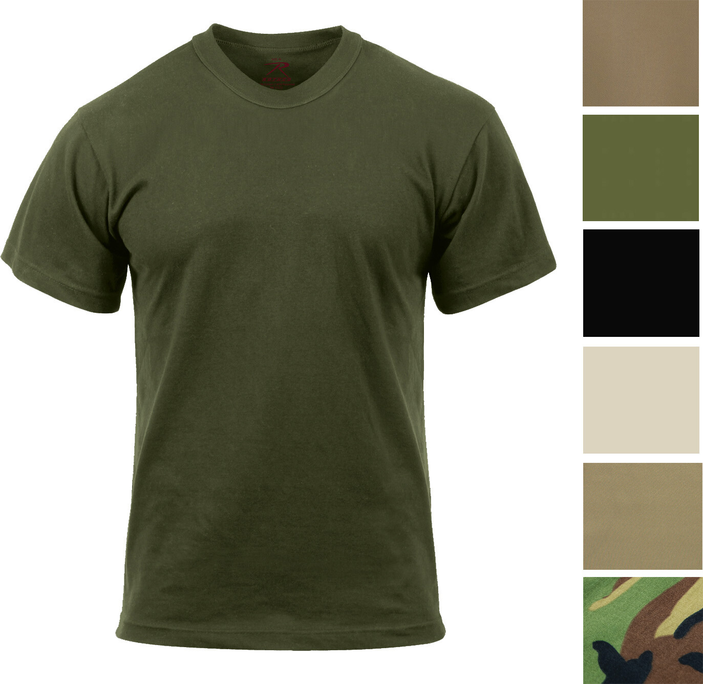 Moisture Wicking T-Shirt Solid Tactical Workout Crew Neck Comfy Lightweight Tee
