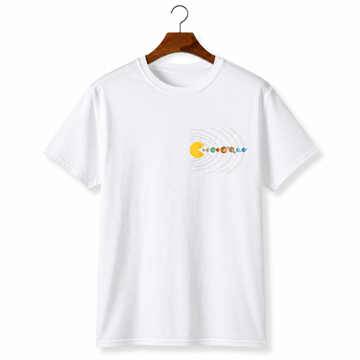 Solar System Astronomy T-Shirt Funny Space Gamer Graphic Tee Men’s S-5XL