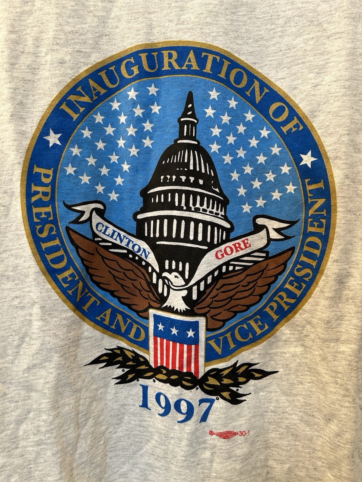 Vintage 1997 Bill Clinton Al Gore Democrats Inauguration Men’s Shirt Size XL