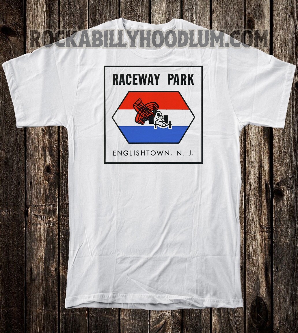 Retro Hot Rod Tee T Shirt Drag Racing Raceway Park NJ Englishtown