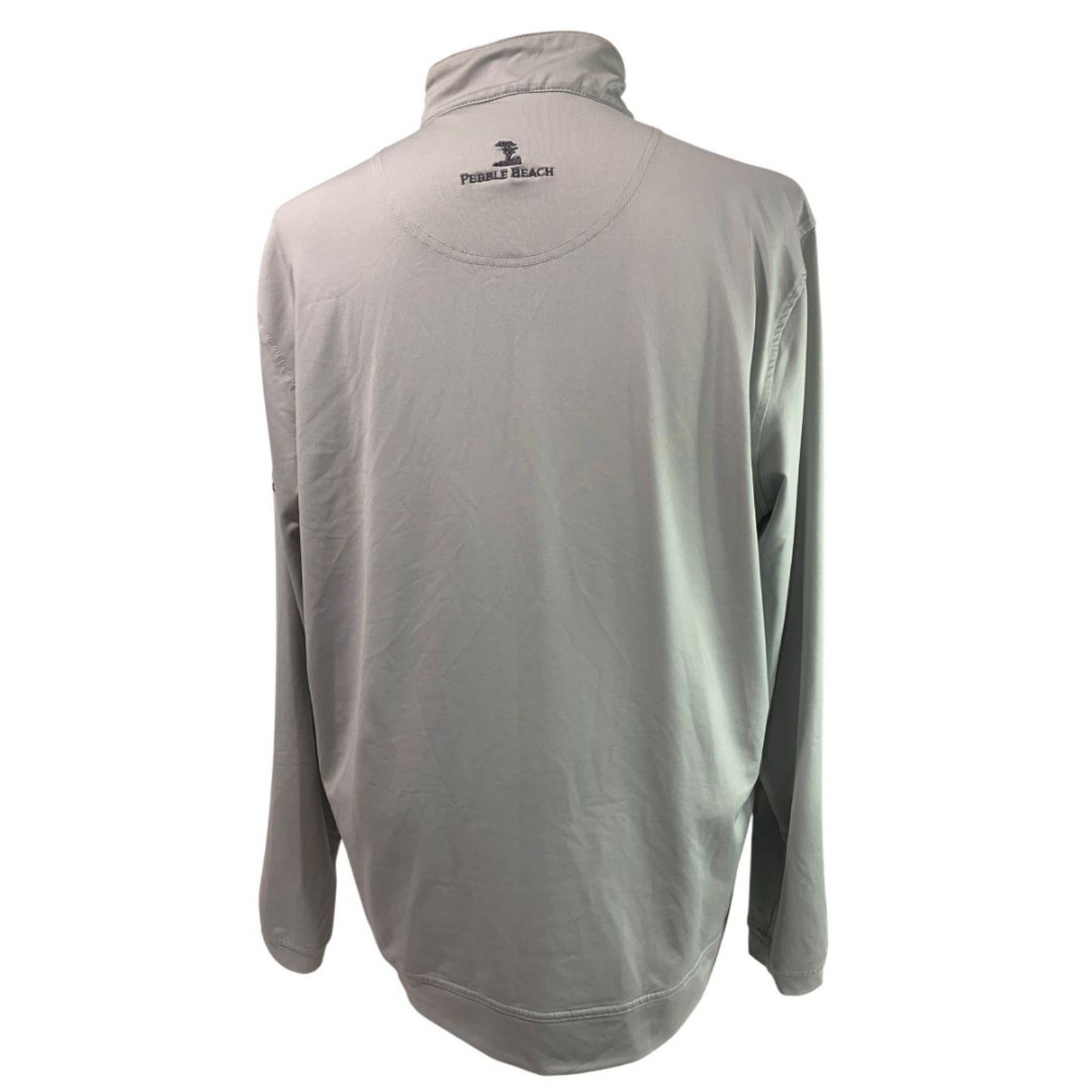 Large Pebble Beach Mens Golf Pullover Performance Gray Ryan Homes 1/4 Zip