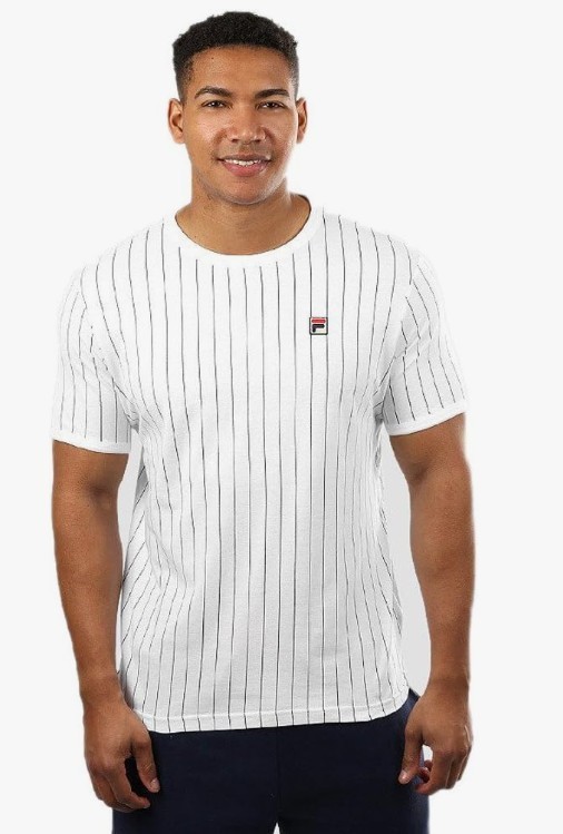 Fila Men’s Guillo Tee White/Peacoat, Vintage Soccer Style, LARGE 🎈FREE SHIP🎈