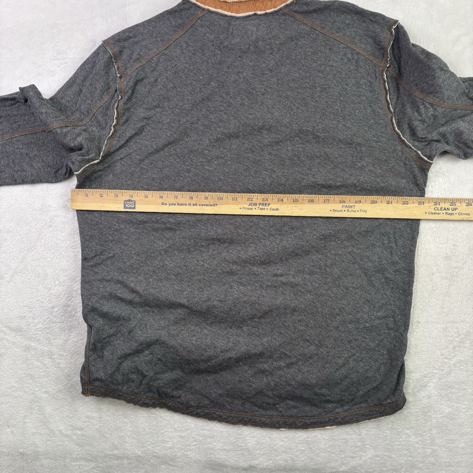 Carbon 2 Cobalt Henley Grey Long Sleeve Shirt Men’s Large