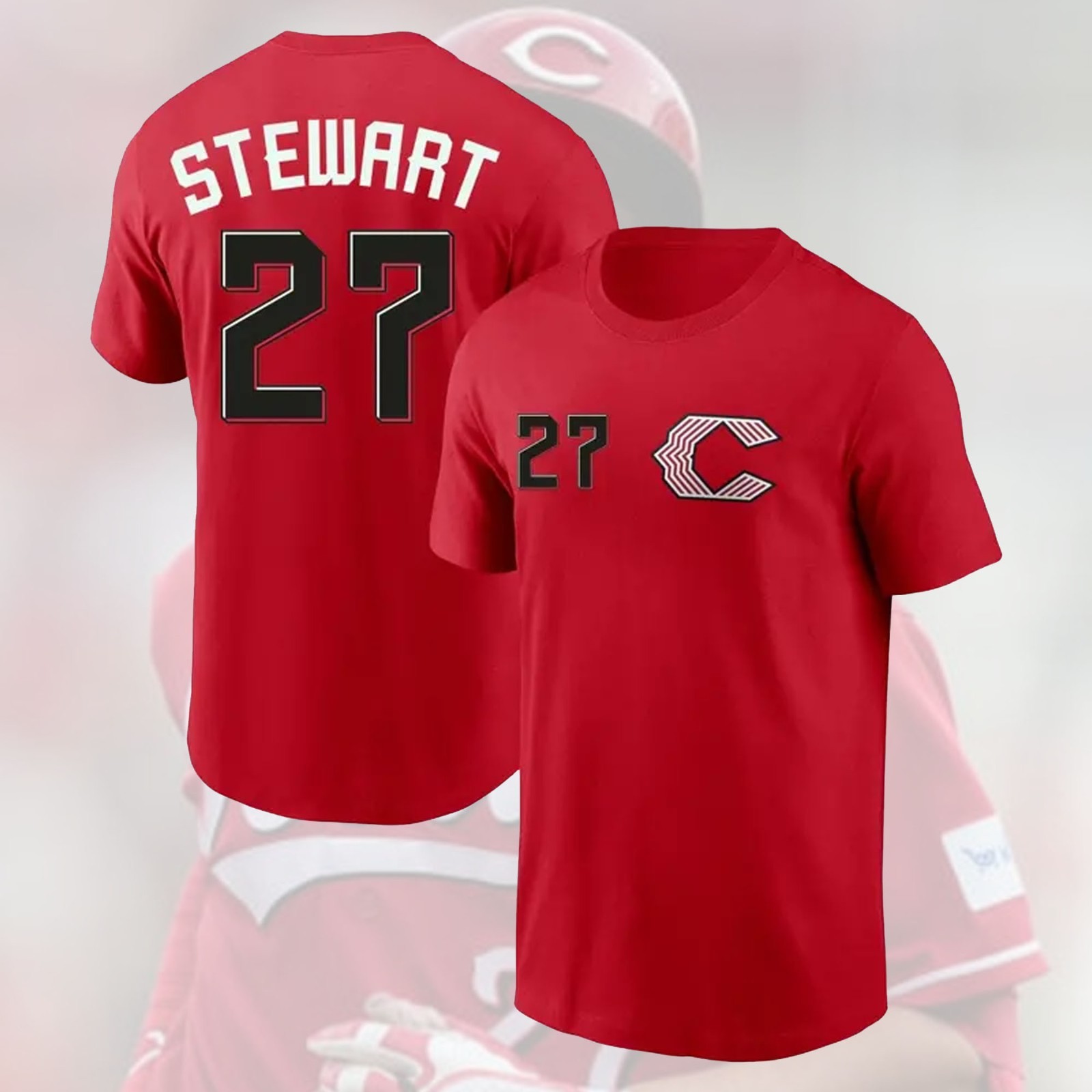 HOT ITEM! Sal Stewart #27 Cincinnati Reds 2026 Name & Number Fan Gifts