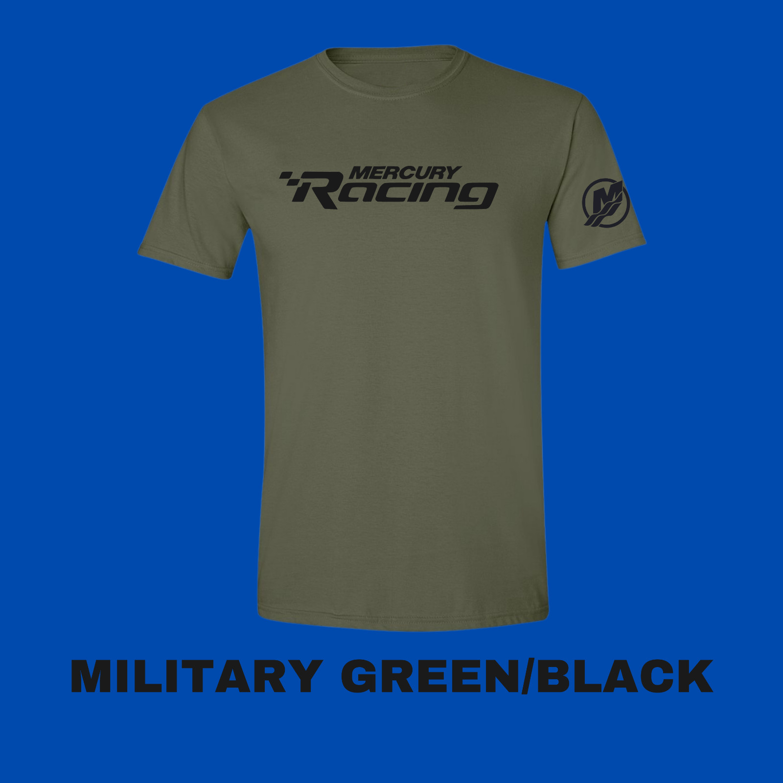 Mercury Racing Outboards Boating Mercruiser T-Shirt With FREE Vinyl Decal L@@K!